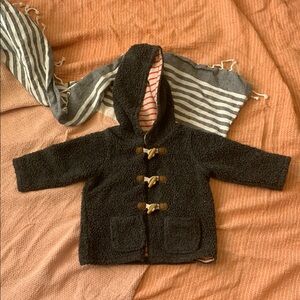 Baby Boden Sherpa Jacket with Toggles Size 12-18 Months